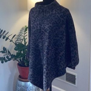 Chico’s leopard print poncho. S/M. NWT.